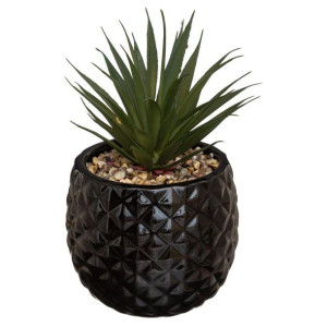 Sztuczny kwiat w doniczce Ananas czarny