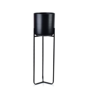 Kwietnik z osłonką Swen Black 66 cm