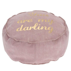 Pufa okrągła "My Darling" pastelowy róż