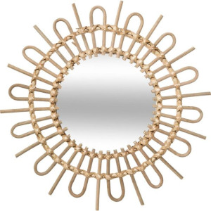 Wiklinowe lustro ścienne Słońce 50 cm