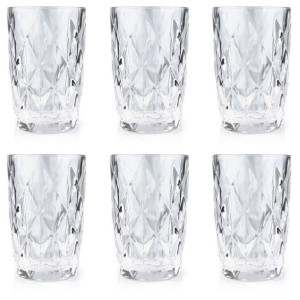 Komplet 6 przezroczystych szklanek 300ml