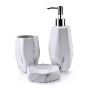 Komplet łazienkowy Odette Hexa Marble