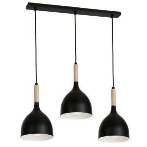 Lampa Noak Wood potrójna industrialna