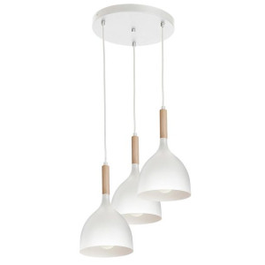 Lampa potrójna industrialna Noak Wood