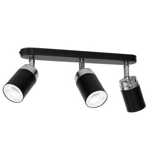 Nowoczesna lampa sufitowa czarna Reno x3