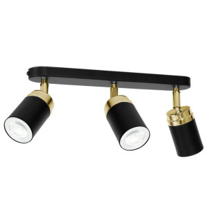 Nowoczesna lampa czarno złota Reno x3