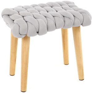 Taboret tapicerowany Yeti popielaty