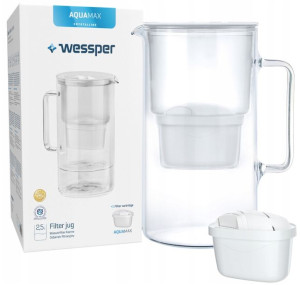 Wessper Dzbanek AQUAMAX SZKLANY 2,5L+1 FILTR