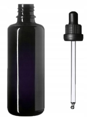 MIRON Szkło Butelka Szklana 50ml z Pipetą