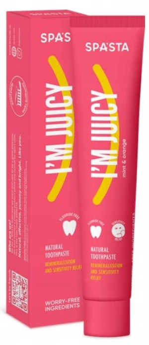 SPASTA Pasta do zębów 90ml I'm Juicy bez Fluoru