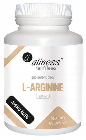 Aliness L-Arginine 800mg L-Arginina 100kapsułek