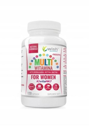 WISH MultiWitamina Women dla Kobiet 120kaps ADEK