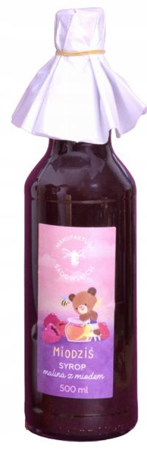 Pasieki Sadowskich MIODZIŚ 500ml Syrop Malinowy