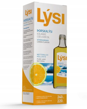 LYSI Tran Islandzki Cytrynowy w Płynie 240ml