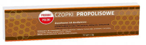 Naturalne czopki propolisowe 12sztuk