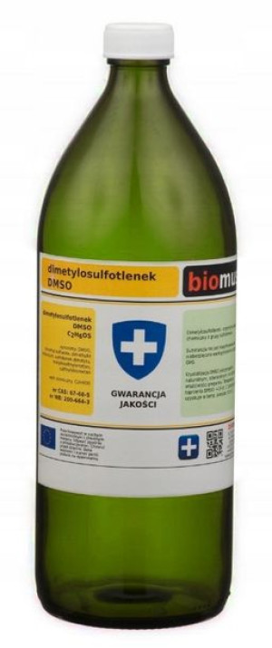 DMSO butelka SZKŁO Dimetylosulfotlenek 1kg BIOMUS