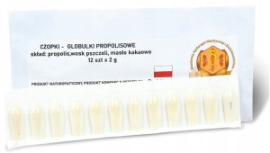 Czopki Globulki Propolisowe Hemoroidy 12szt