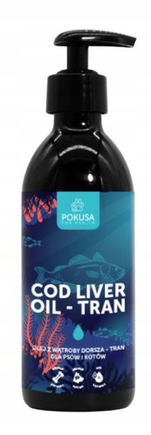 Pokusa COD LIVER Tran z Dorsza dla Psa Kota 250ml