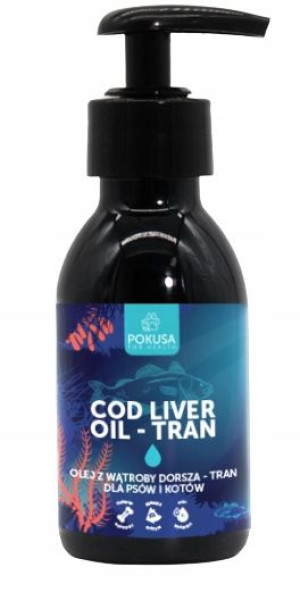 Pokusa COD LIVER Tran z Dorsza dla Psa Kota 100ml