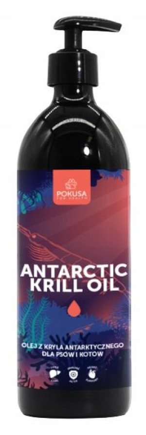 Pokusa Krill Oil Olej z Kryla dla Psa Kota 500ml