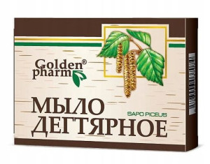 GoldenPharm Mydło Dziegciowe Kostka Łuszczyca 70g