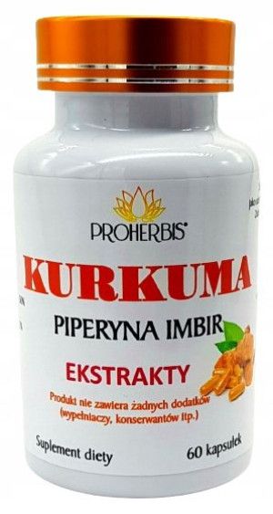 Proherbis Kurkuma Piperyna Imbir Ekstrakt 60kaps