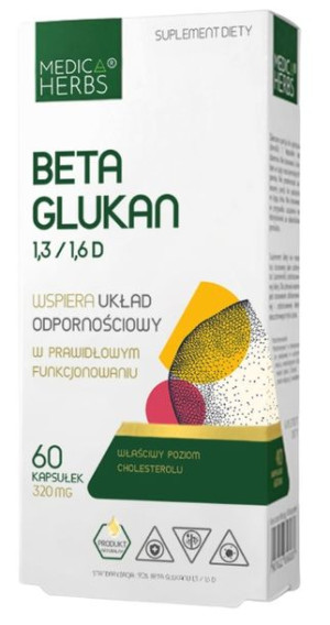 Medica Herbs Beta Glukan 1,3/1,6D Odporność 60kaps