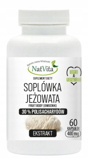 NatVita Soplówka Jeżowata Ekstrakt 400mg 60kaps