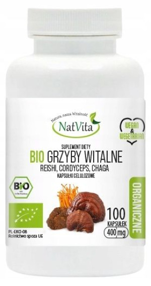 NatVita Grzyby Witalne Reishi Chaga Cordyceps