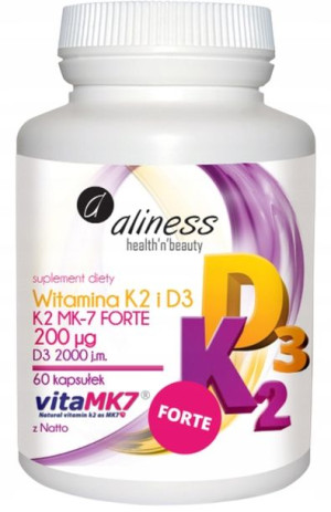 Aliness Witamina D3 2000 K2 MK-7 200 Forte 60kaps