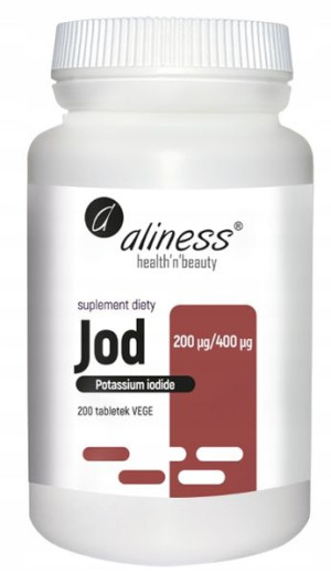 Aliness Jod Jodek Potasu 200µg Tarczyca 200tabl
