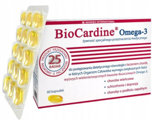 BioCardine Naturalny Olej z Ryb Omega 3 DHA 60kaps