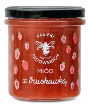 Miód Pasieki Sadowskich z Truskawką Wielokwiatowy