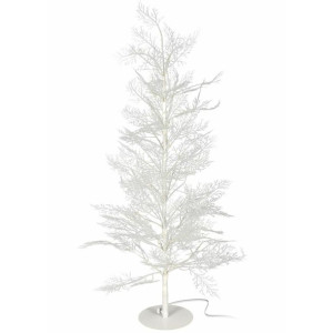 Drzewko świąteczne białe 88 led 120 cm