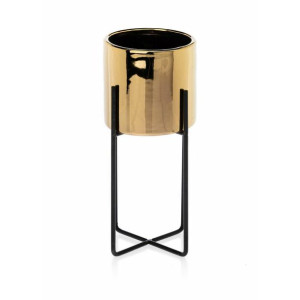 Doniczka Florri Gold Black 22 cm