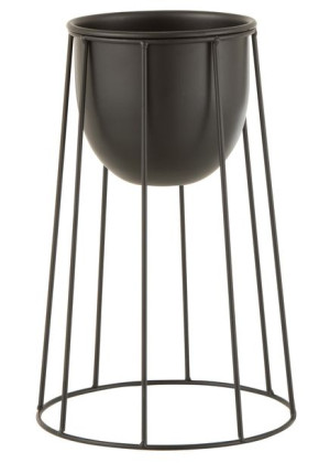 Kwietnik z osłonką Lines Black 32 cm