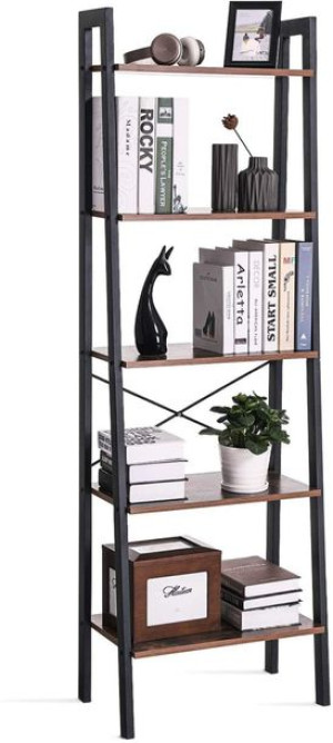 Regał witryna 5 poziomów rustykalna LOFT 172 cm