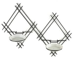 Kwietnik ścienny metalowy podwójny LOFT