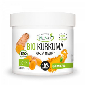 Kurkuma BIO korzeń mielony 5% kurkuminy 150g NatVita