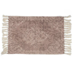 Dywan z chwostami Boho ciemny róż 90 cm