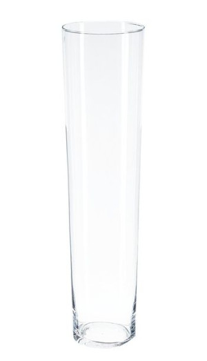 Szklany wazon stożkowy 70 cm
