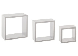 Półki ścienne Cube White 3 sztuki