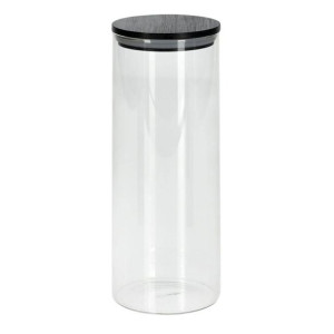 Słój szklany z czarną pokrywą 1050ml