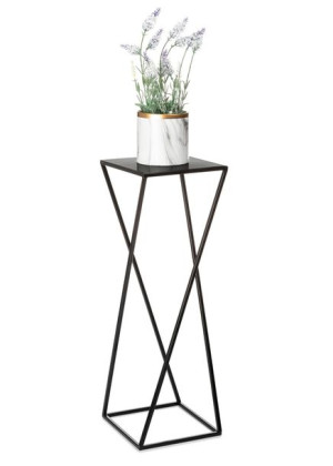 Kwietnik loftowy stojący czarny 70 cm