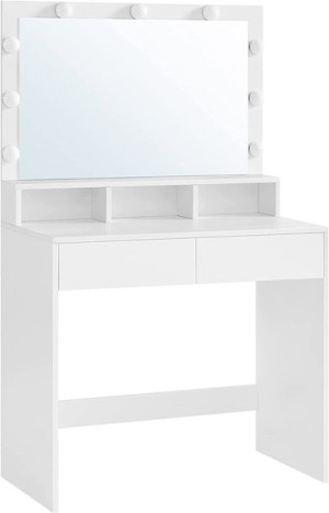 Toaletka z lustrem i żarówkami LED 80 cm GLAMOUR