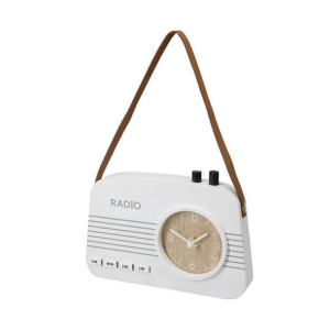 Zegar stojący Radio biały