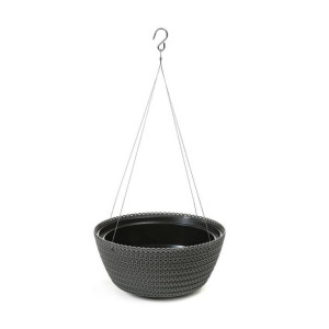 Donica wisząca Fancy antracytowa 24xh13 cm
