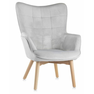 Fotel Grella Sand Uszak w stylu scandi