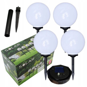 Lampa SOLARNA kula lampy solarne ogrodowe kule LED