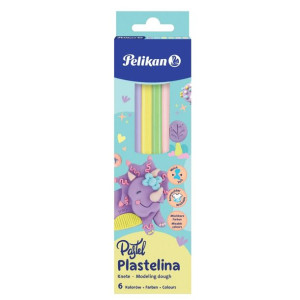 Plastelina 6 Kolorów Pastelowych Pelikan